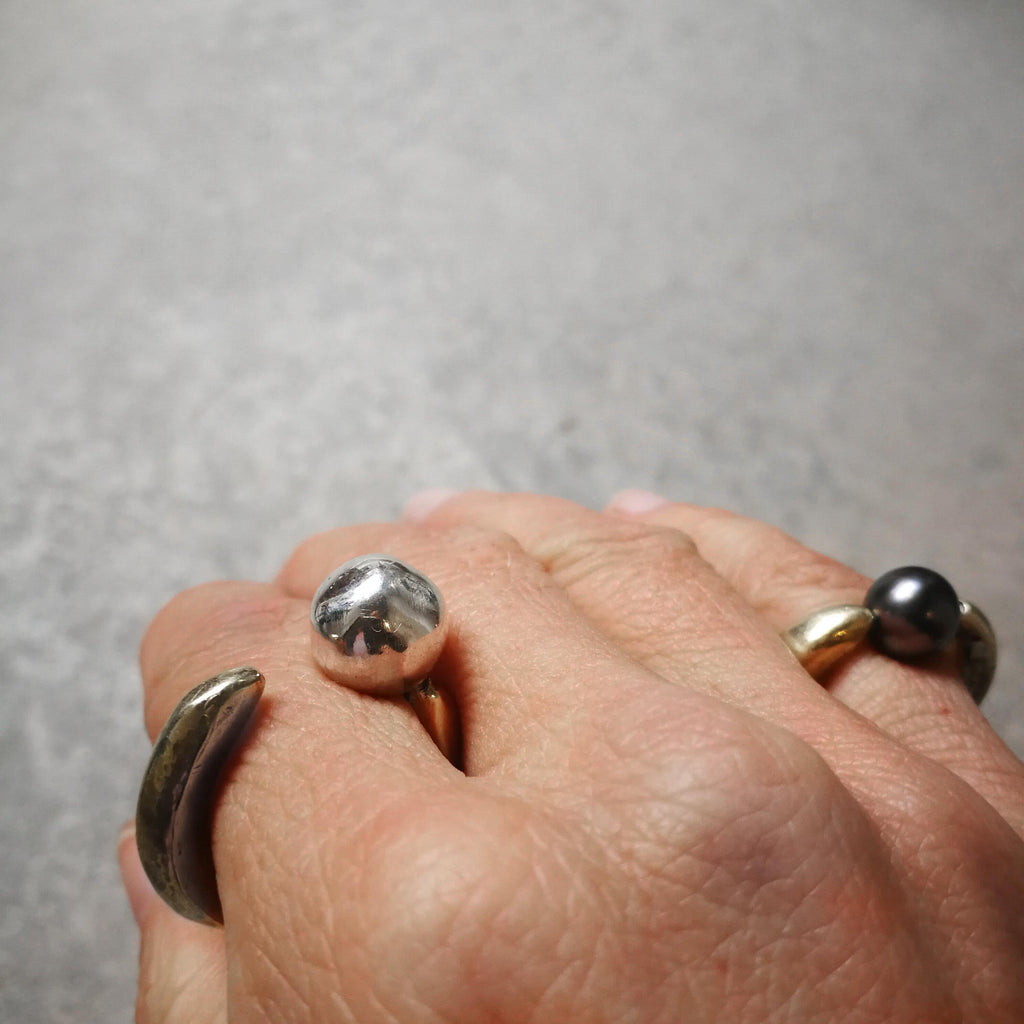 Silver Pearl Ring - Boutique Palma